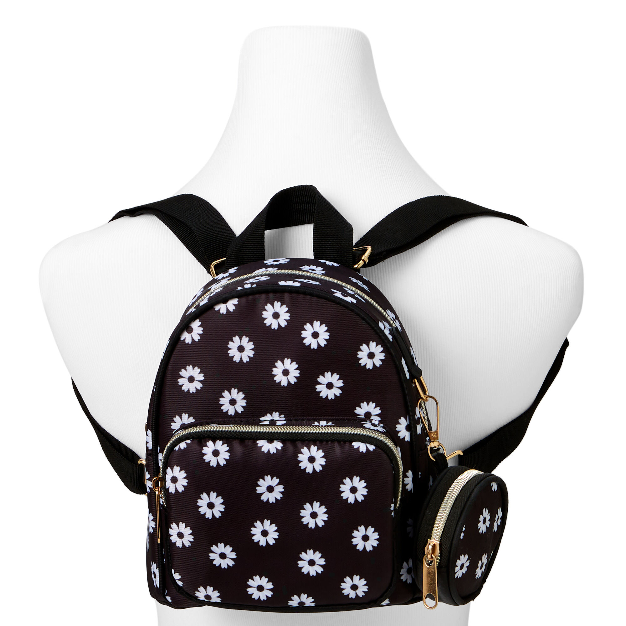 Black & White Daisy Mini Backpack,