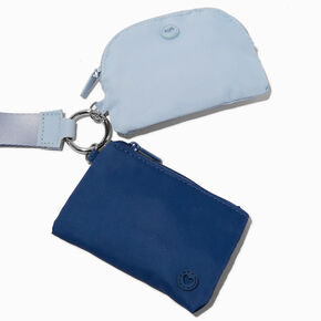 Lot de porte-monnaie en nylon bleus - Lot de 2,