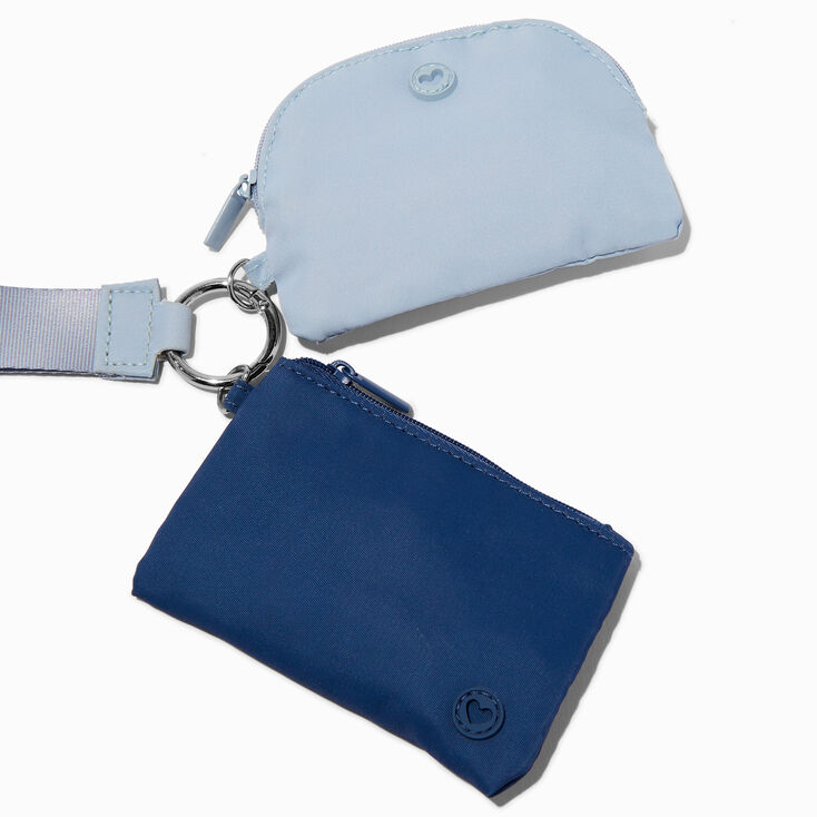 Lot de porte-monnaie en nylon bleus - Lot de 2,