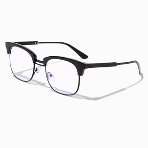 Blue Light Reducing Black Browline Clear Lens Frames,