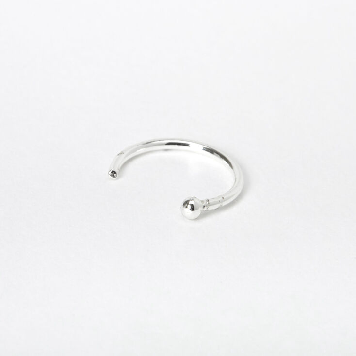 Sterling Silver 22G Open Nose Ring | Claire's US