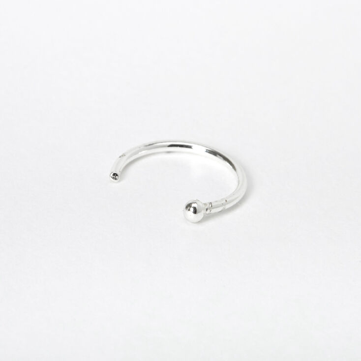 22G Sterling Silver Open Nose Ring,