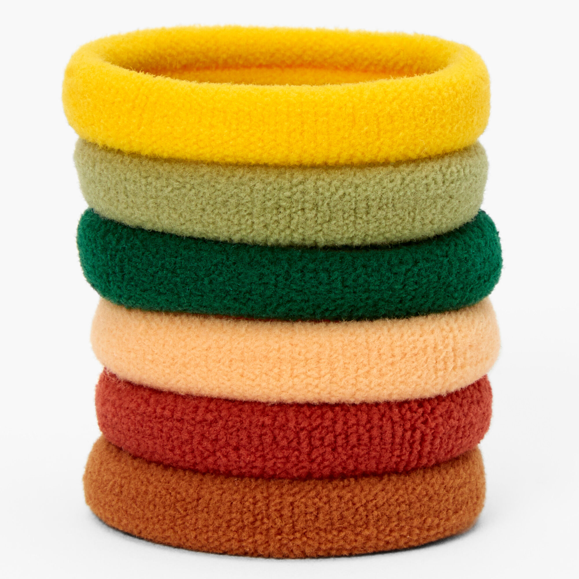 Claire's Élastiques roulés en peluche couleurs d’automne - Lot de 6