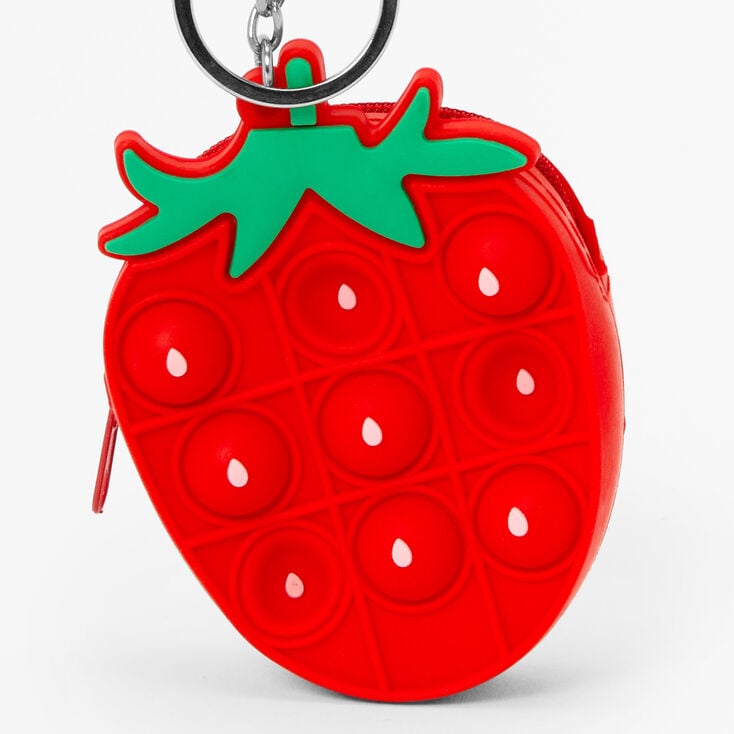 Strawberry Fidget Toy Keyring,