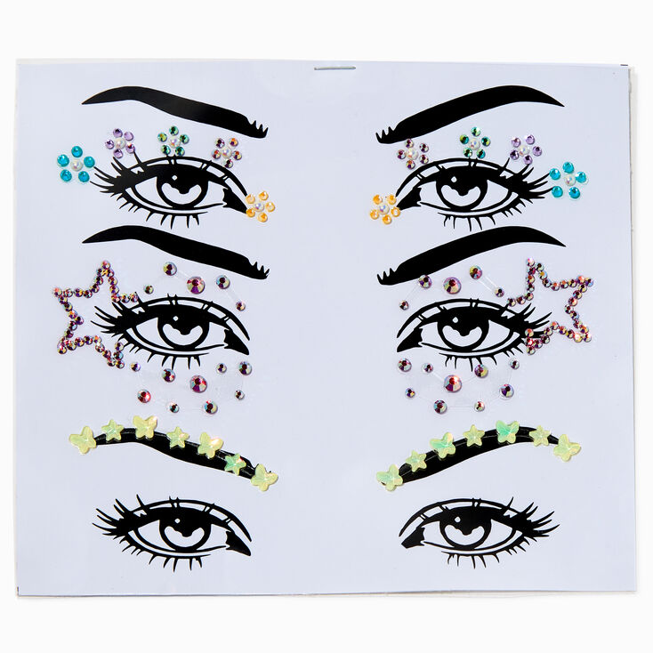 Star, Daisy &amp; Butterfly Mixed Eye Gems - 3 Pack,