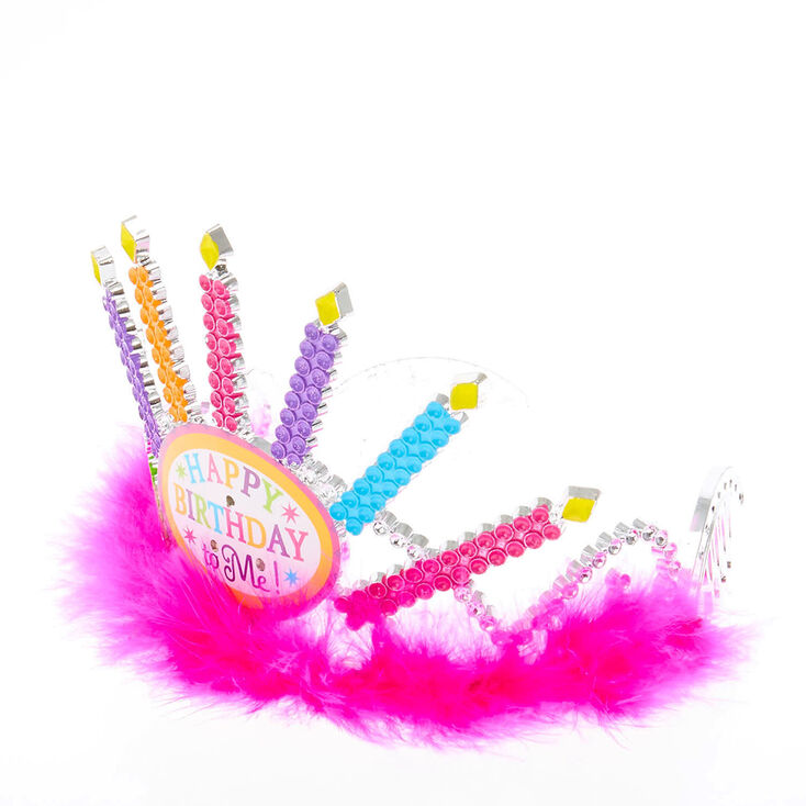 Claire&#39;s Club Happy Birthday to Me Light Up Tiara - Pink,
