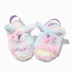 Claire&#39;s Club Unicorn Star Furry Slippers,