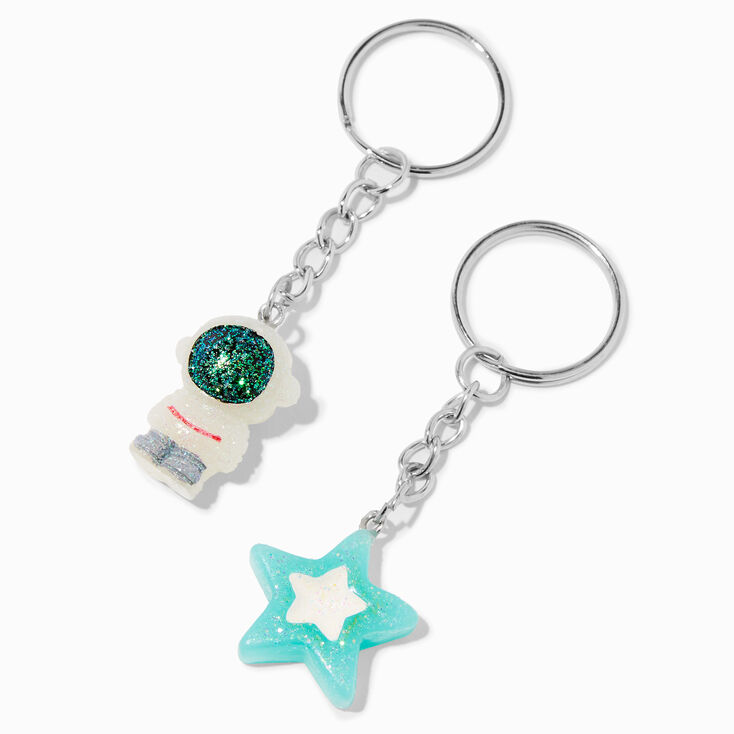 Space Glitter Best Friends Keyrings - 5 Pack,