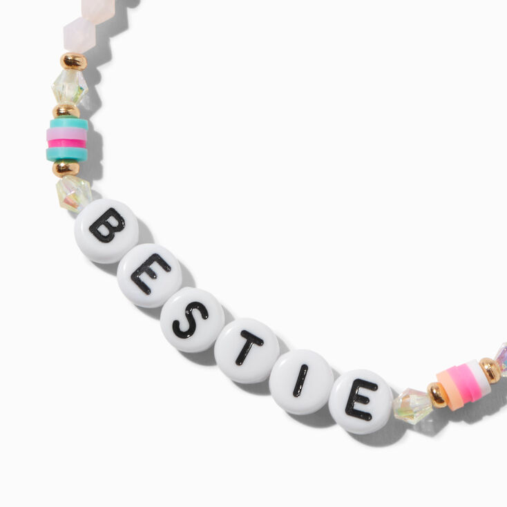 Best Friends &#39;&#39;Bestie&#39;&#39; Beaded Stretch Bracelets - 2 Pack,