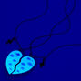 Best Friends Glow In The Dark Pastel Split Heart Necklaces - 2 Pack,