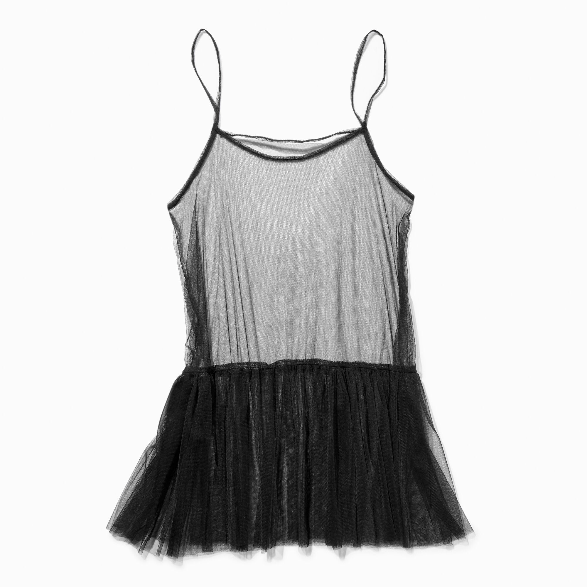 View Claires Sheer Tulle Tank Dress Black information