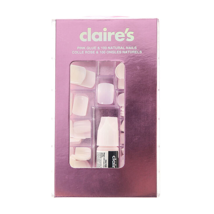 Lot de 100&nbsp;faux ongles naturels &agrave; bouts carr&eacute;s,