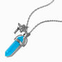 Light Blue Glow In The Dark Mystical Gem Pendant Necklace,