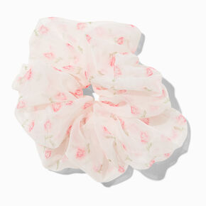 Giant Light Pink Satin Hair Scrunchie,