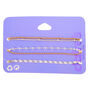 Mixed Metal Chain Bracelets - 5 Pack,