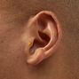 Gold-tone Titanium Cubic Zirconia 18G Stud &amp; Hoop Threadless Tragus Earrings - 3 Pack,