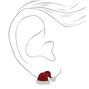 Clous d&rsquo;oreille &agrave; paillettes rouges motif bonnet du P&egrave;re No&euml;l,