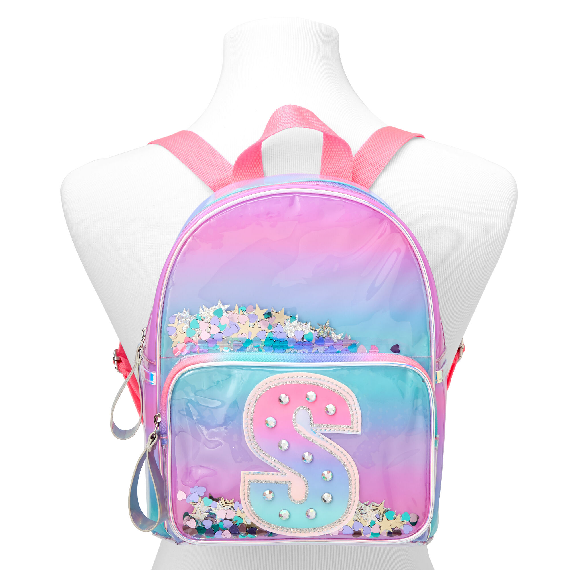 Ombre Shaker Initial Mini Backpack S Claire s US
