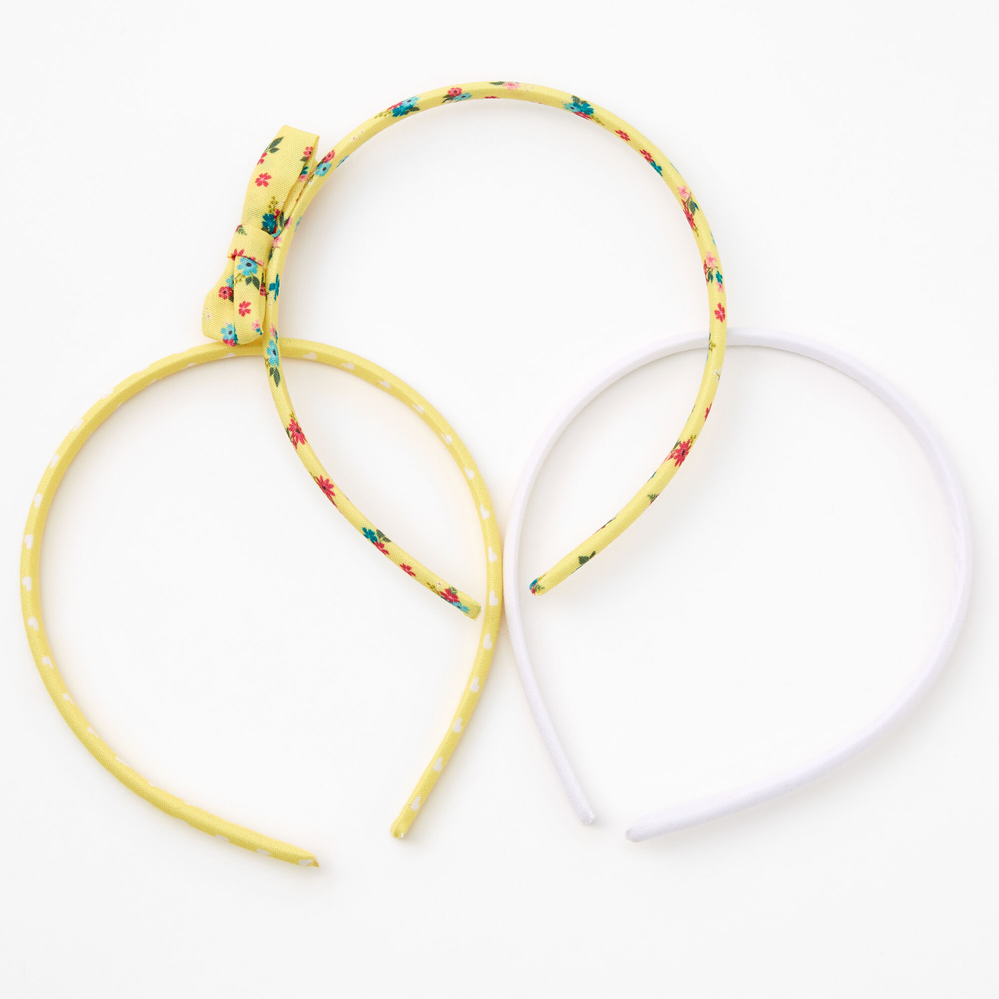 Claire's Club Spring Floral Headbands - Yellow, 3 Pack,
