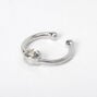 Silver Crystal Faux Nose Ring,
