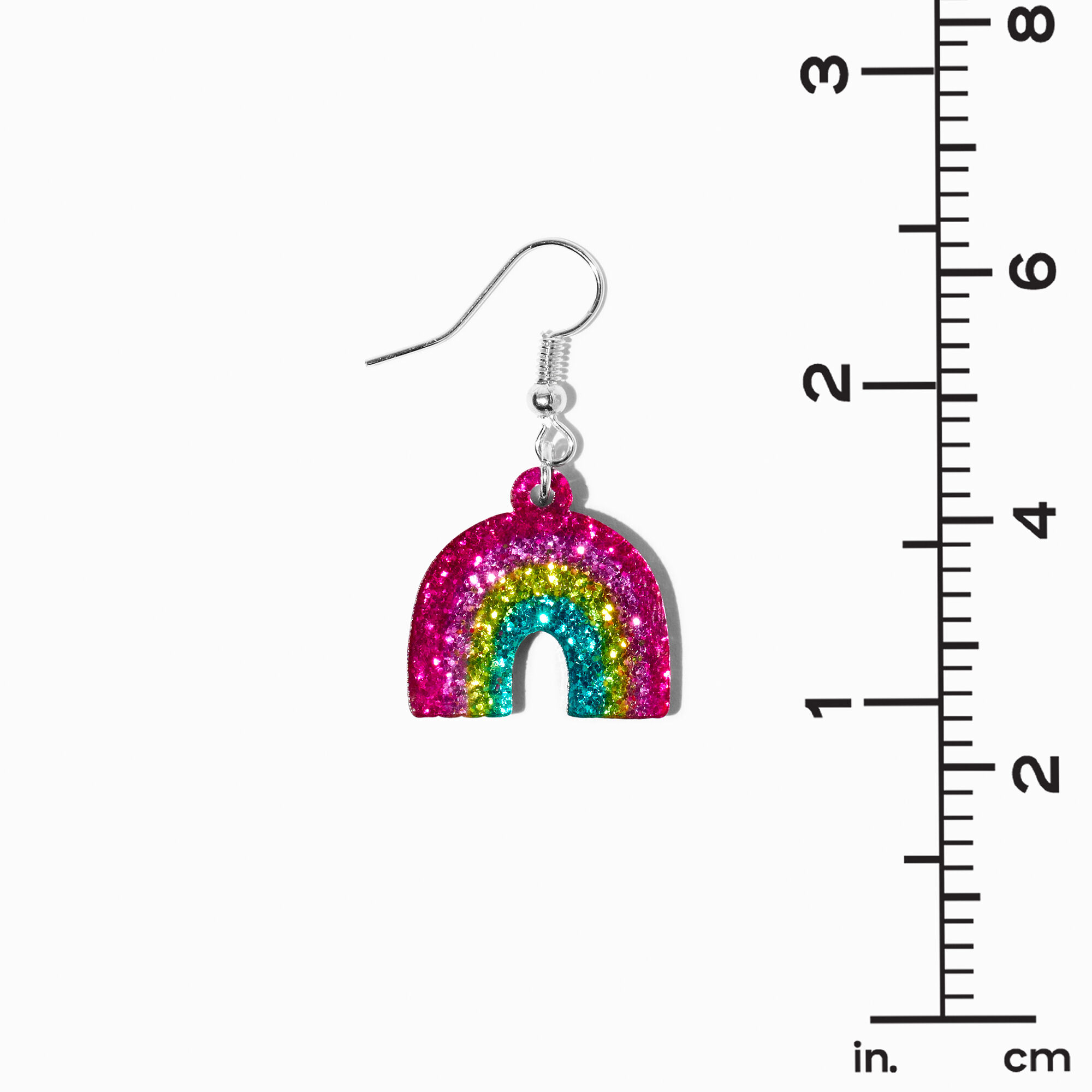Rainbow Glitter Chaser Hoop Earrings – KOI footwear