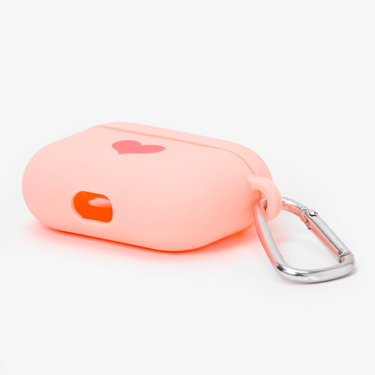 Pink Heart Silicone Earbud Case Cover - Compatible with Apple AirPods Pro&reg;,