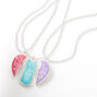 Best Friends Neon Heart Pendant Necklaces - 3 Pack,
