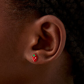 Mini Strawberry Stud Earrings,