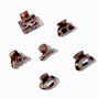 Mixed Mini Tortoiseshell Hair Claws - 6 Pack,