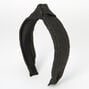 Black Raffia Knotted Headband,