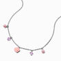 Claire&#39;s Club Pink Rose &amp; Pearl Charm Necklace,