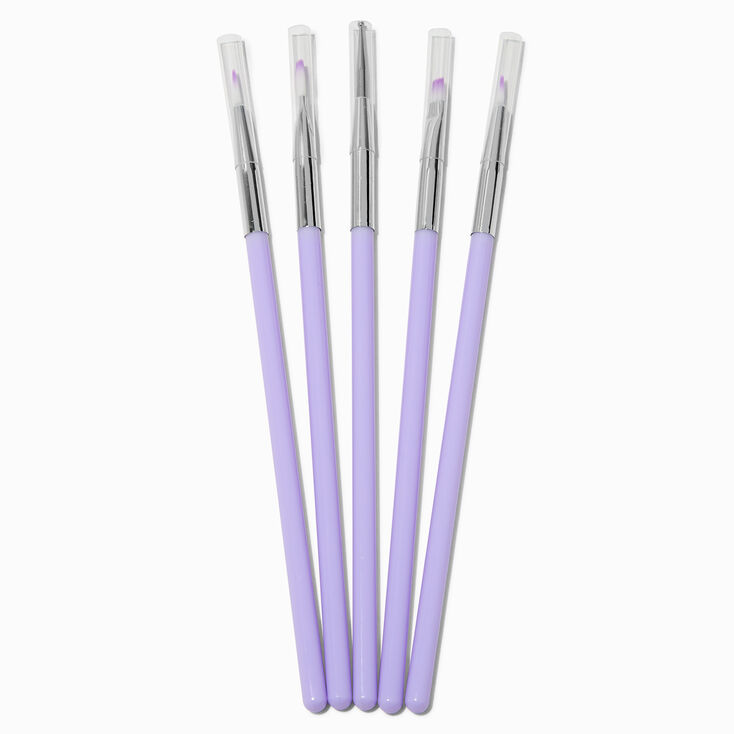 Purple Nail Art Brush Set - 5 Pack,