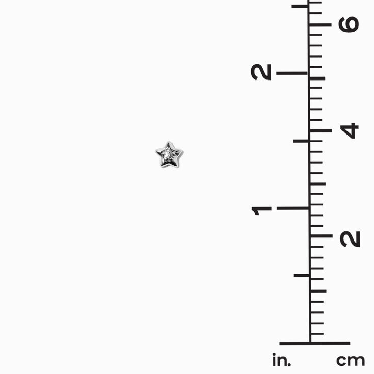 C LUXE by Claire&#39;s Sterling Silver 1/20 ct. tw. Lab Grown Diamond Star Stud Earrings,