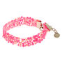 Pink Textured Sequin Bracelet,