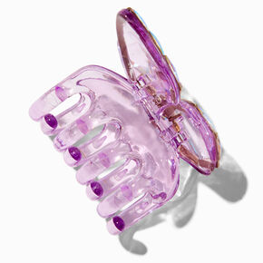 Purple Clear Gem Butterfly Hair Claw,