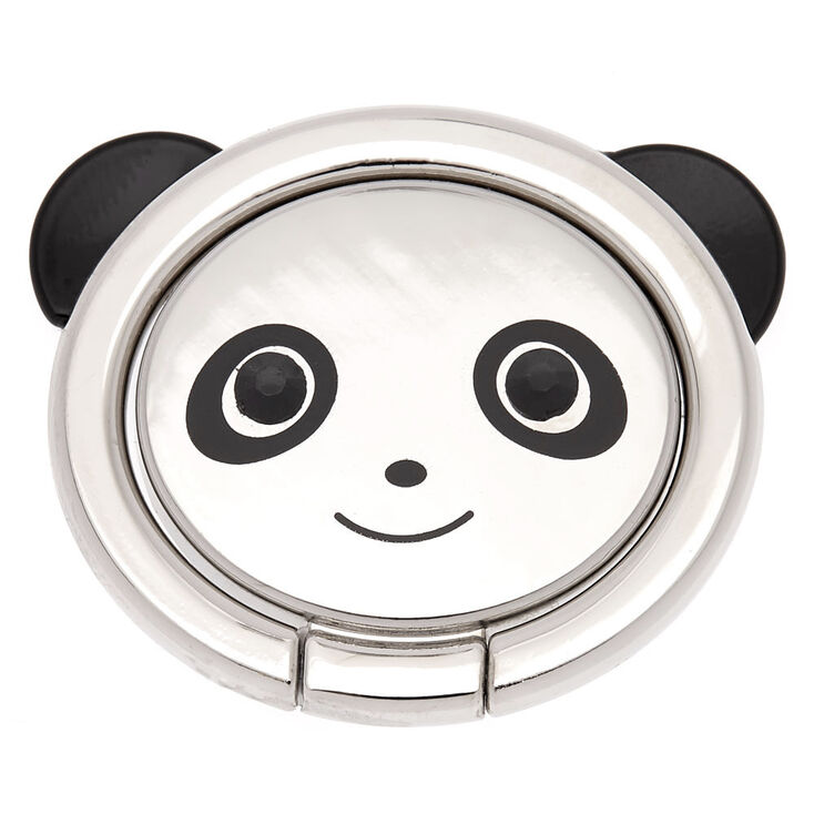 Claire's Support avec anneau panda couleur argenté