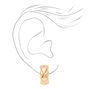Gold 20MM Quilted Hoop Earrings,