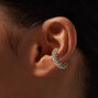 Gold-tone Crystal Pav&eacute; Chunky Ear Cuff ,
