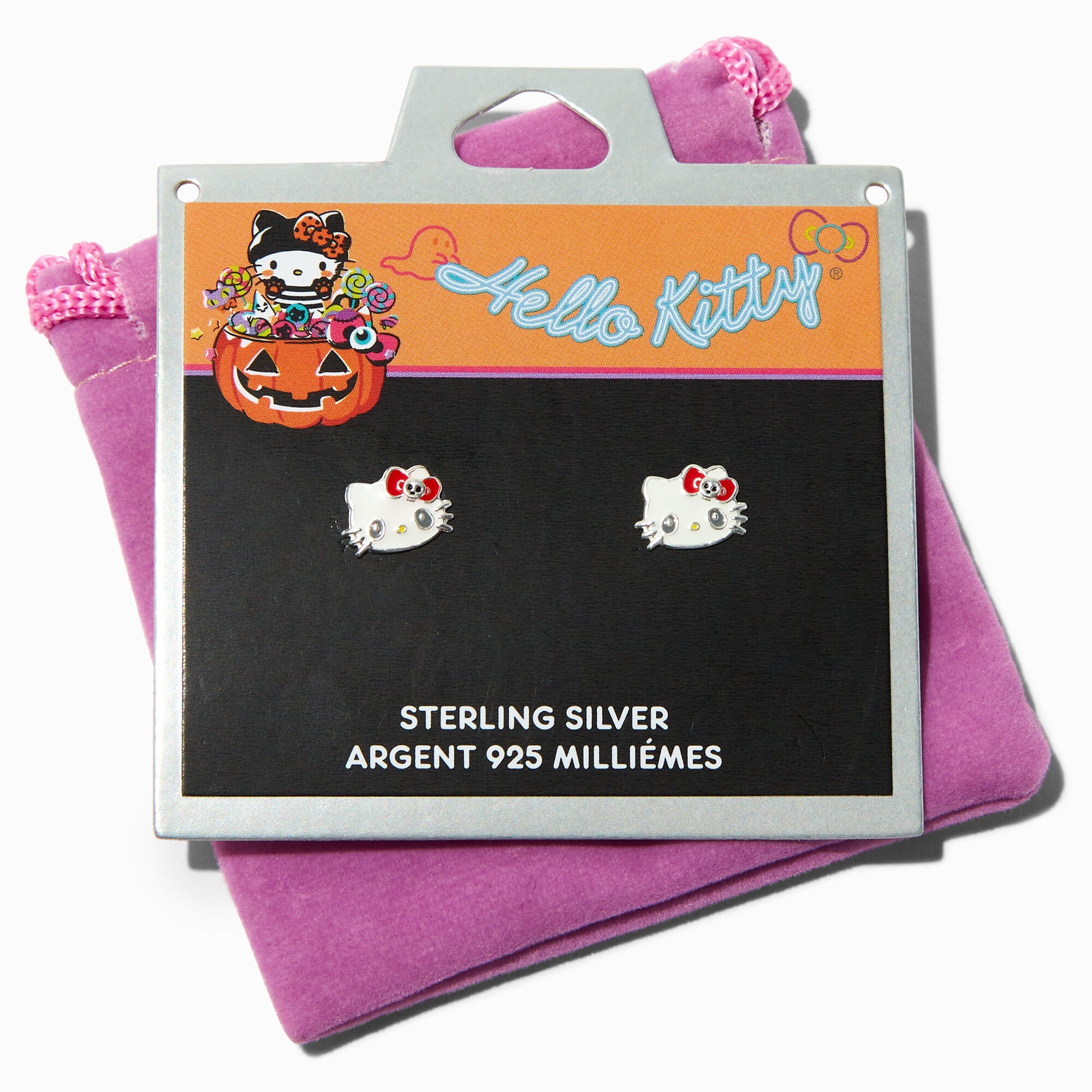 View Claires Hello Kitty Halloween Stud Earrings Silver information