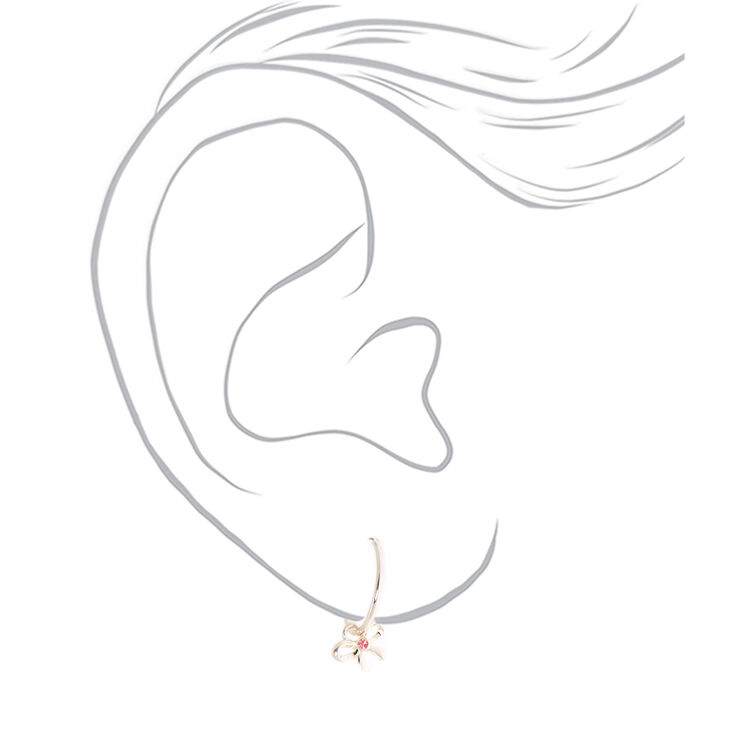 Silver 15MM Dainty Hoop Earrings - 3 Pack,