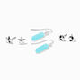 Silver Alien Star Mystical Gem Mixed Earrings - 3 Pack,