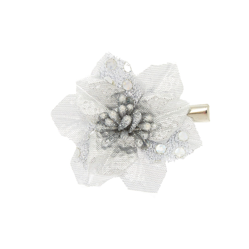 Sparkly flower sale hair clips