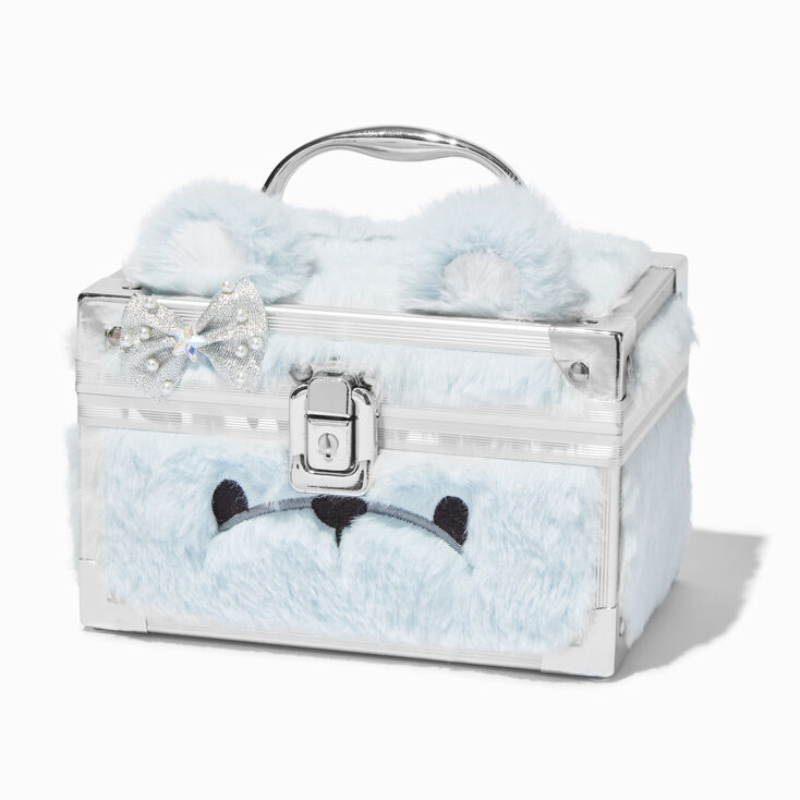 Claire&#39;s Club Starry Blue Bear Furry Lock Box,