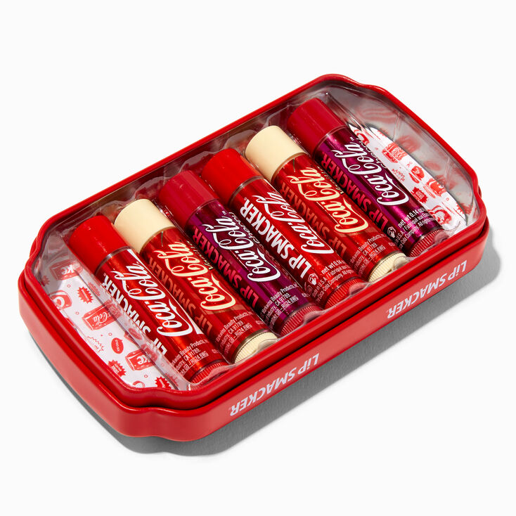 Baumes &agrave; l&egrave;vres et bo&icirc;te en m&eacute;tal Coca-Cola&trade; Lip Smacker&reg; - Lot de 6,