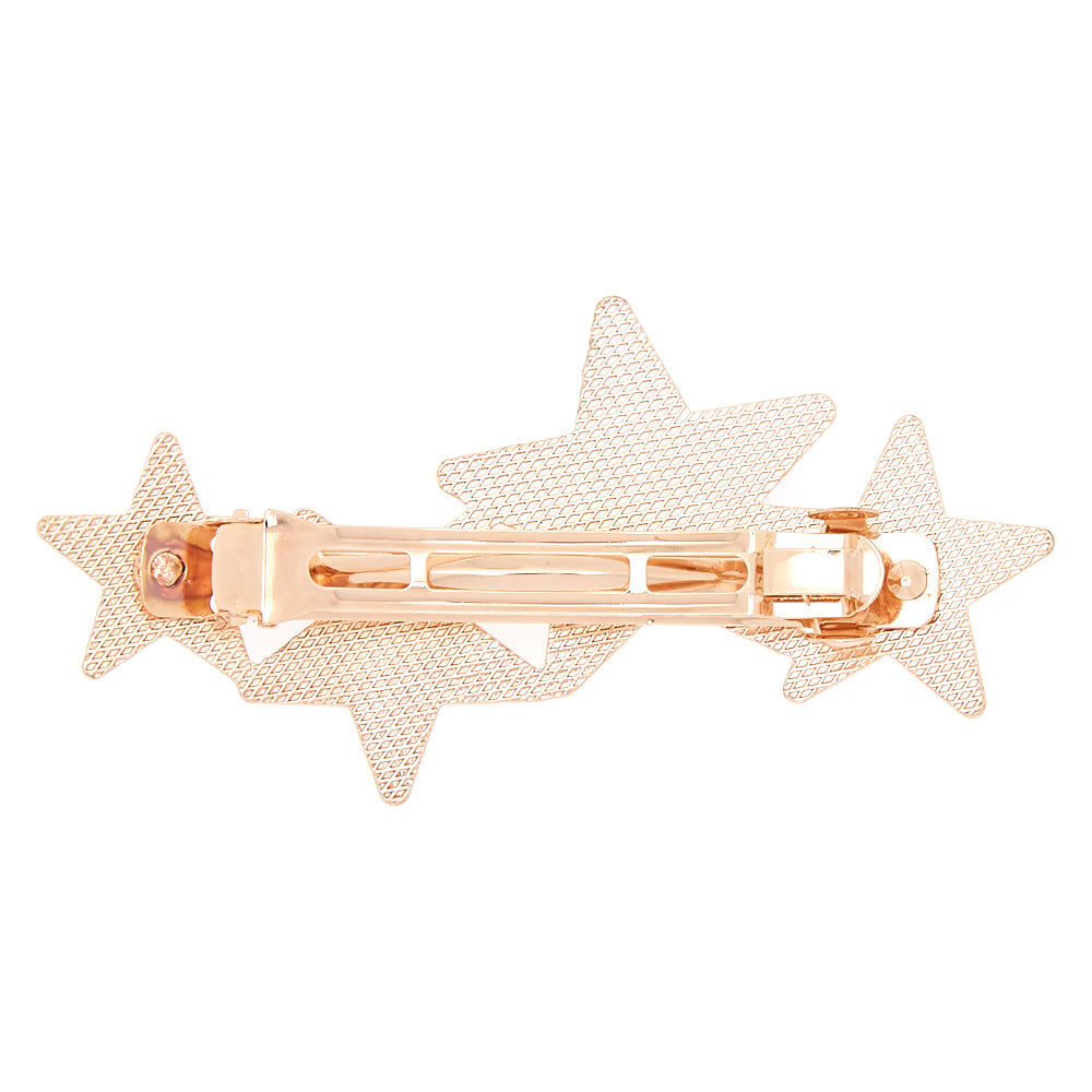 Rose Gold Glitter Star Hair Barrette,