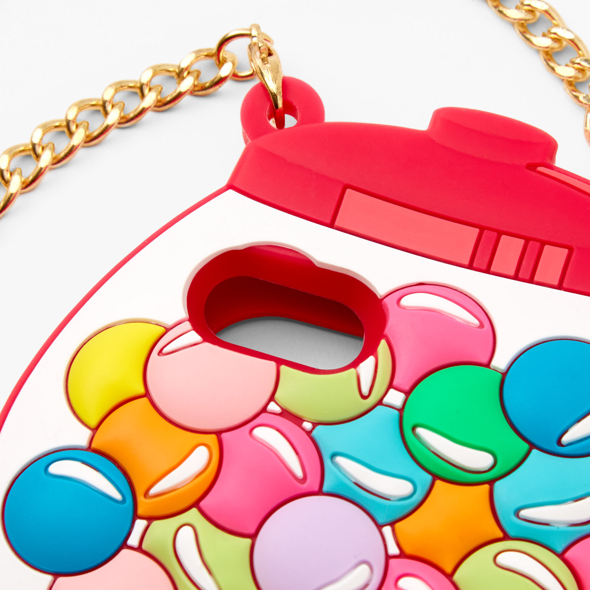 Gumball Machine Silicone Phone Case with Gold Chain - Fits iPhone 5,