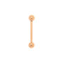 Rose Gold Titanium 14G Barbell Tongue Ring,