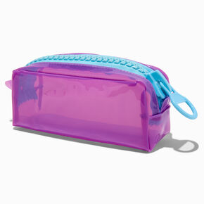 Purple Neon Colorblock Pencil Case,