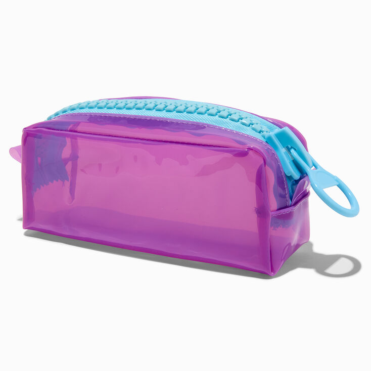 Purple Neon Colorblock Pencil Case,