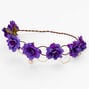 Gold Chain Flower Vine Headwrap - Purple,